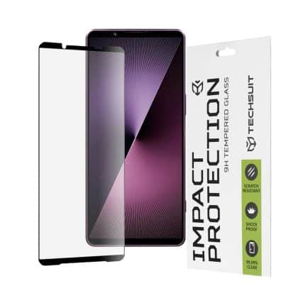 Techsuit - 111D Πλήρης Κάλυψη / Πλήρες Γυαλί με Κόλλα - Sony Xperia 1 VII - Μαύρο