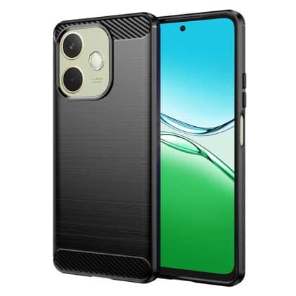 Techsuit Carbon Silicone - θήκη για Oppo A5 Pro 4G - Μαύρο