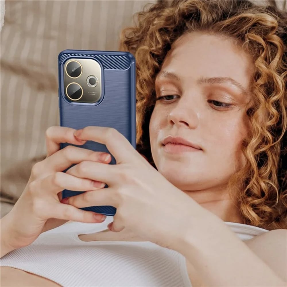 Techsuit Carbon Silicone - θήκη για Oppo A5 Pro 4G - Μπλε - Image 6