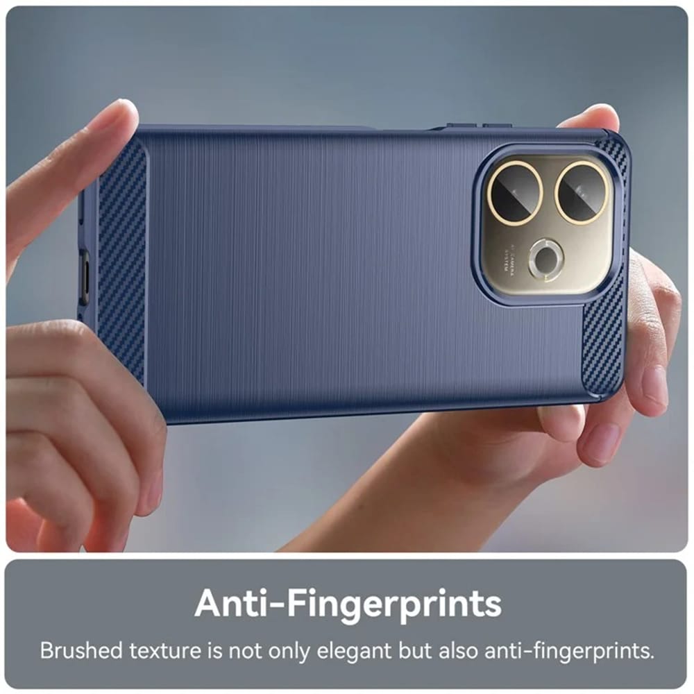 Techsuit Carbon Silicone - θήκη για Oppo A5 Pro 4G - Μπλε - Image 5
