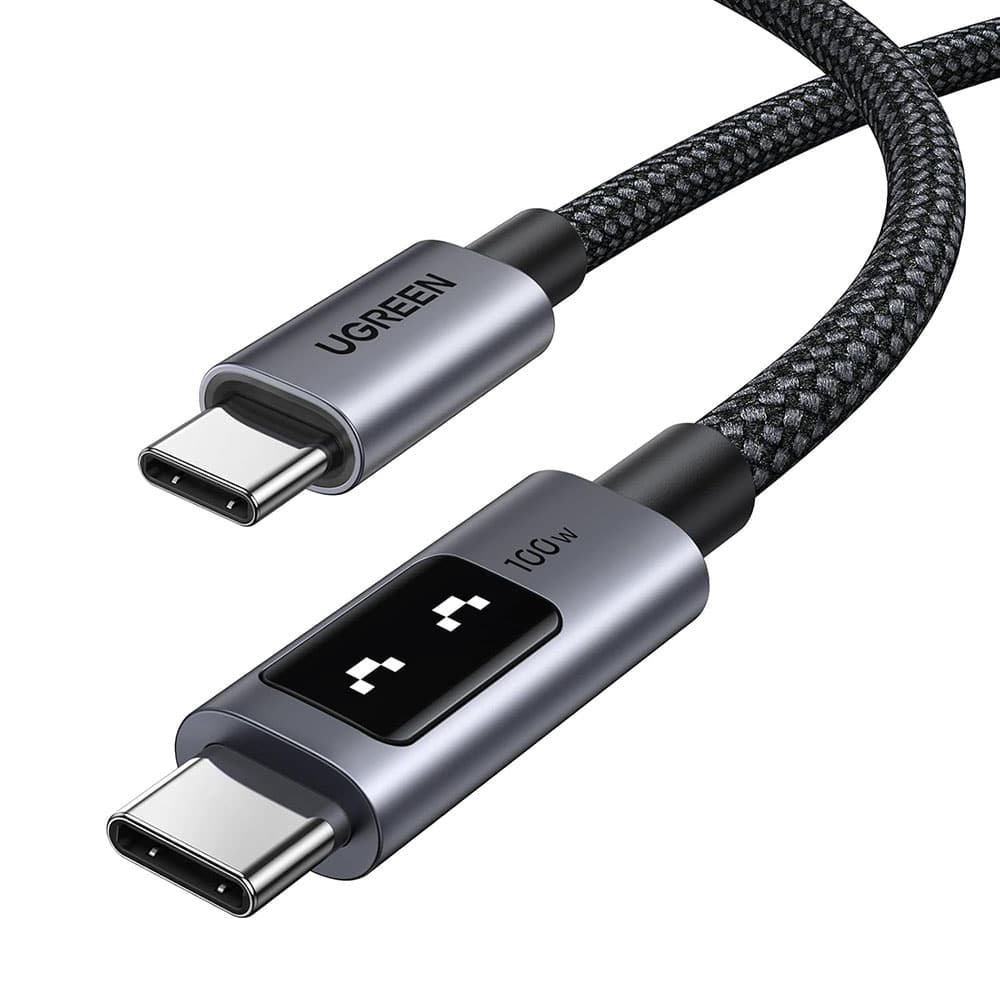 Ugreen - Data Καλώδιο L509 (35501) - USB-C To USB-C, 5a, 100w, 1m, Nylon - Space Gray - Image 2