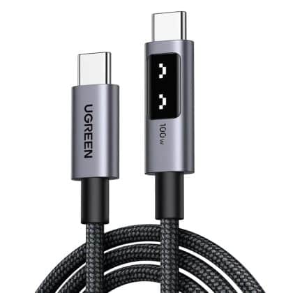 Ugreen - Data Καλώδιο L509 (35501) - USB-C To USB-C, 5a, 100w, 1m, Nylon - Space Gray