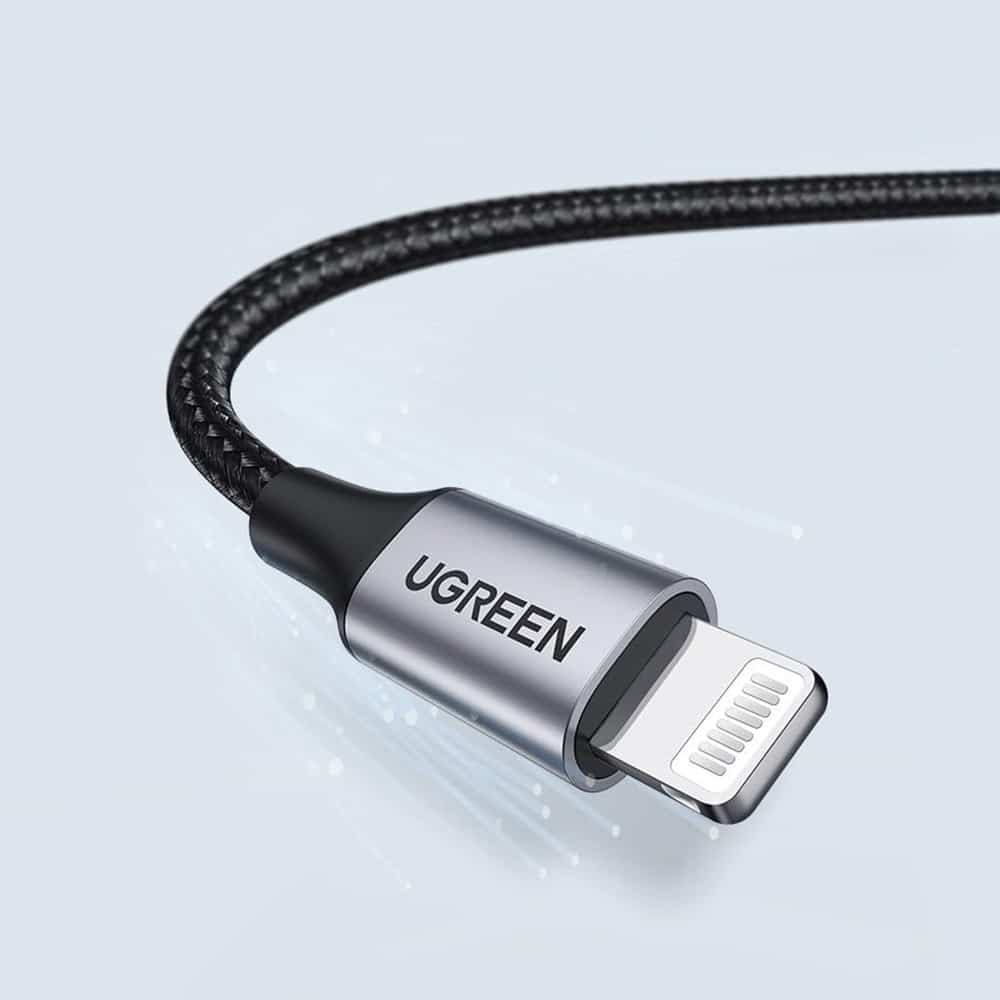 Ugreen - Data Καλώδιο Us199 (60156) - USB To Lightning, Fast Charging 2.4a, 480mbps, 1m - Space Gray - Image 3