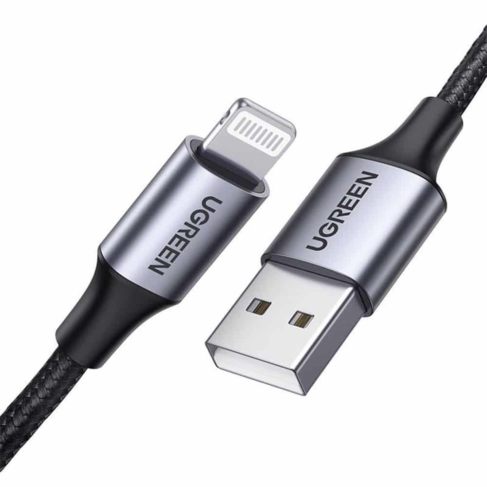 Ugreen - Data Καλώδιο Us199 (60156) - USB To Lightning, Fast Charging 2.4a, 480mbps, 1m - Space Gray - Image 2
