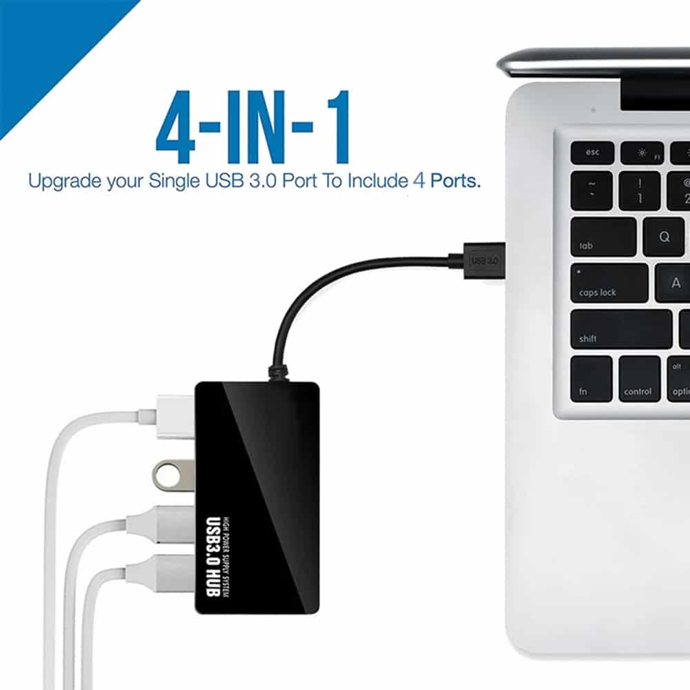 Techsuit - Σταθμός σύνδεσης QuantumNode 4 σε 1 (H15) - USB σε 4x USB 3.0, ABS - Μαύρο - Image 6