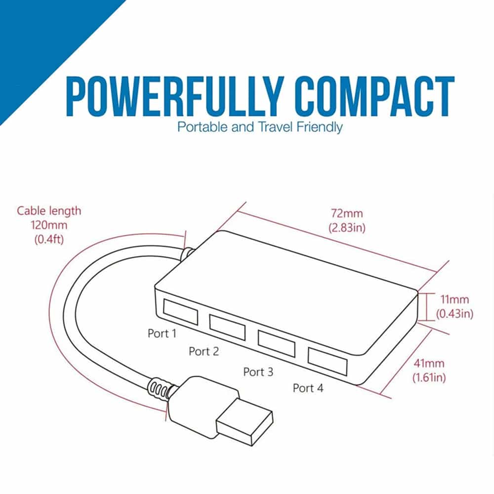 Techsuit - Σταθμός σύνδεσης QuantumNode 4 σε 1 (H15) - USB σε 4x USB 3.0, ABS - Μαύρο - Image 5