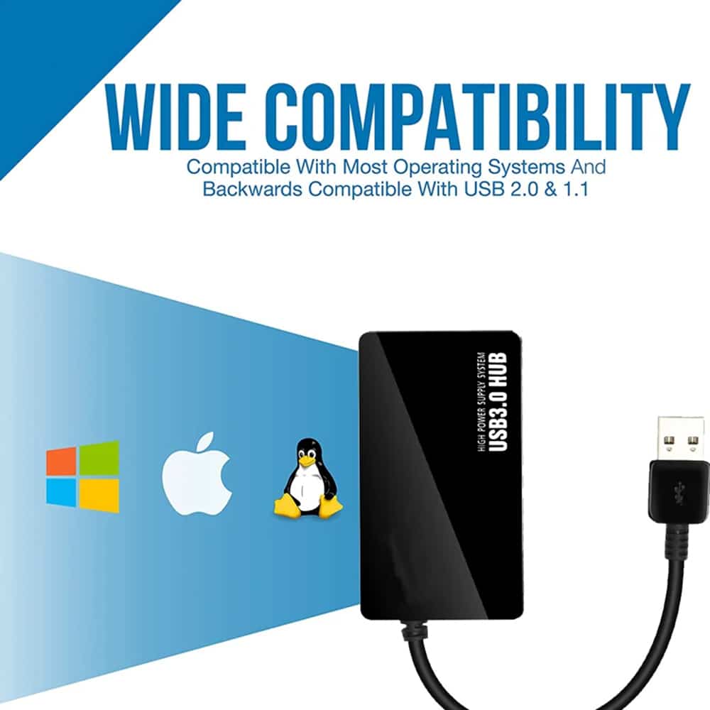 Techsuit - Σταθμός σύνδεσης QuantumNode 4 σε 1 (H15) - USB σε 4x USB 3.0, ABS - Μαύρο - Image 4