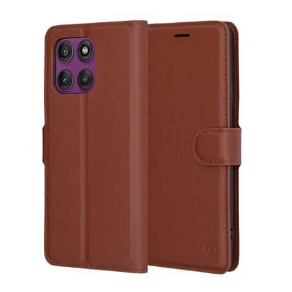 Techsuit Leather Folio - θήκη για Motorola Edge 60 Pro - Καφέ