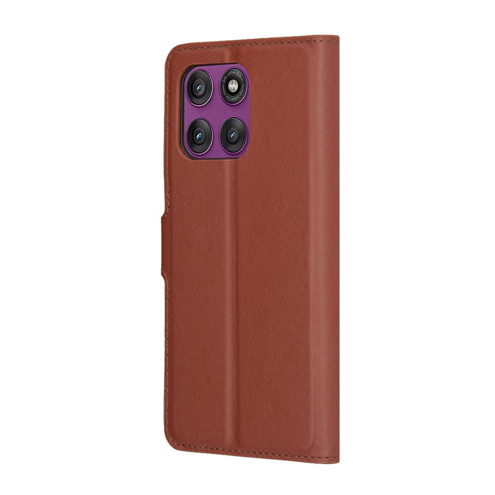 Techsuit Leather Folio - θήκη για Motorola Edge 60 Pro - Καφέ - Image 5