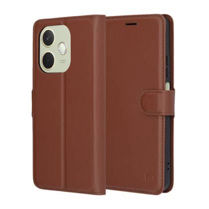 Techsuit Leather Folio - θήκη για Oppo A5 Pro 4G - Καφέ