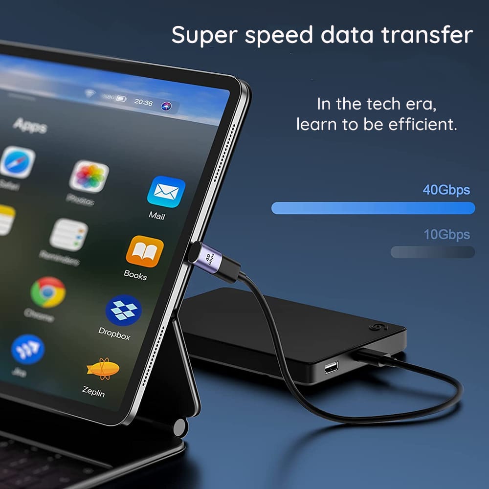Techsuit - Premium OTG Adapter TitanCoreX (A12) - Type-C σε Type-C, 40Gbps, 3A, Plug and Play, Υποστήριξη γρήγορης φόρτισης PD - Γκρι - Image 3