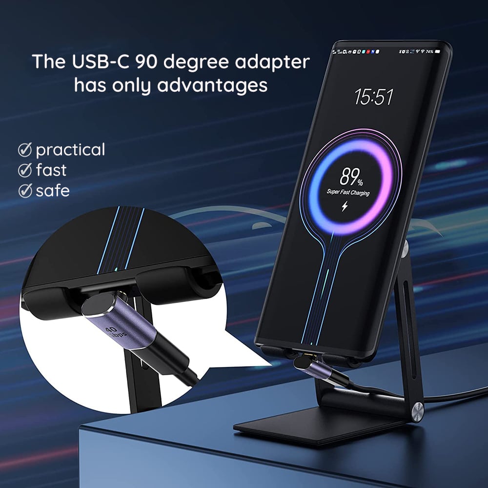 Techsuit - Premium OTG Adapter TitanCoreX (A12) - Type-C σε Type-C, 40Gbps, 3A, Plug and Play, Υποστήριξη γρήγορης φόρτισης PD - Γκρι - Image 4