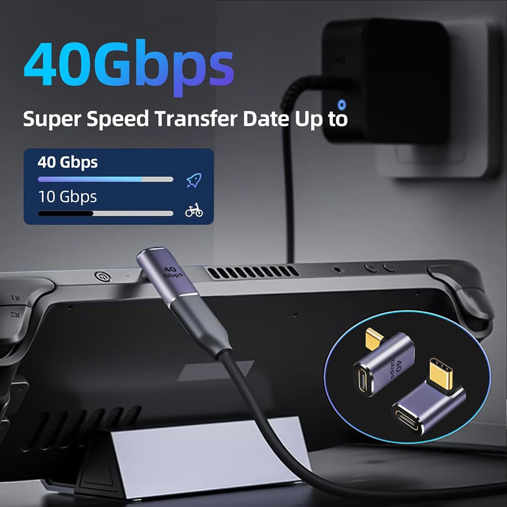 Techsuit - Premium OTG Adapter TitanCoreX (A12) - Type-C σε Type-C, 40Gbps, 3A, Plug and Play, Υποστήριξη γρήγορης φόρτισης PD - Γκρι - Image 6
