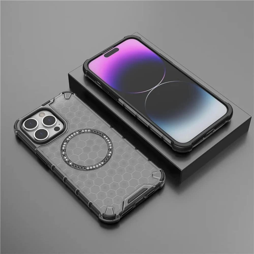 Techsuit HoneyComb Shield MagSafe - θήκη για Apple iPhone 14 Pro - Μαύρο - Image 6