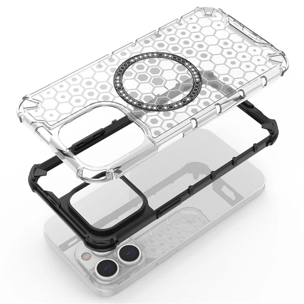 Techsuit HoneyComb Shield MagSafe - θήκη για Apple iPhone 14 Pro - Μαύρο - Image 5