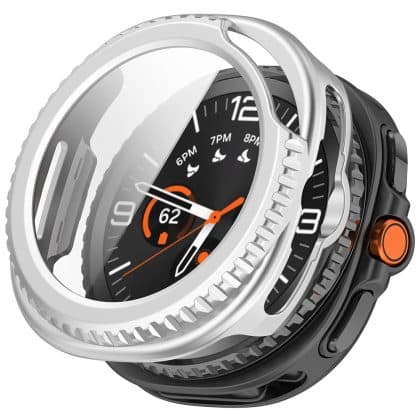 Techsuit - Defense360 Pro + Screen Protector - Samsung Galaxy Watch8 Classic - Silver