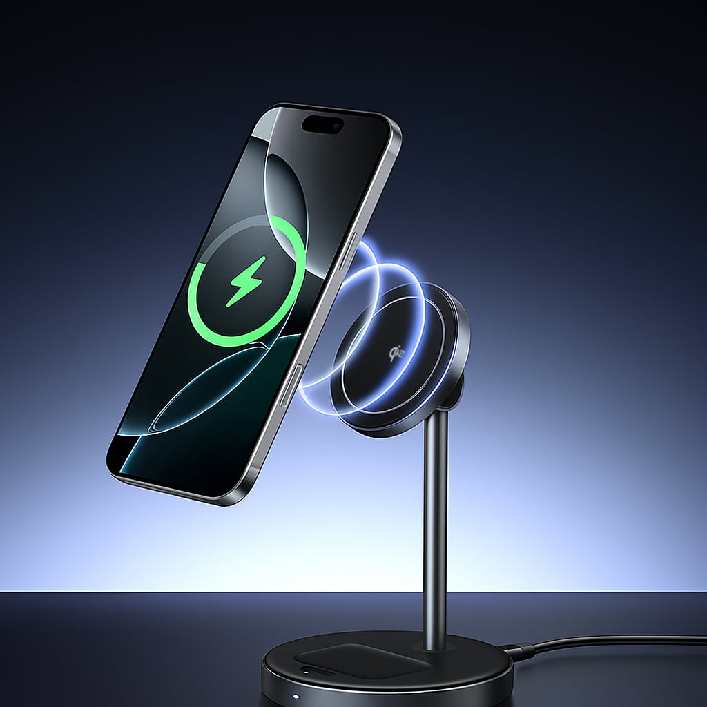Ugreen - Wireless Charger W710 (45382) - Magsafe-Compatible, για iPhone, Airpods, With Type-C Καλώδιο, Qi2, 20w - Black - Image 3