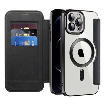 Techsuit SmartMag Book - θήκη για Apple iPhone 12 Pro - Μαύρο