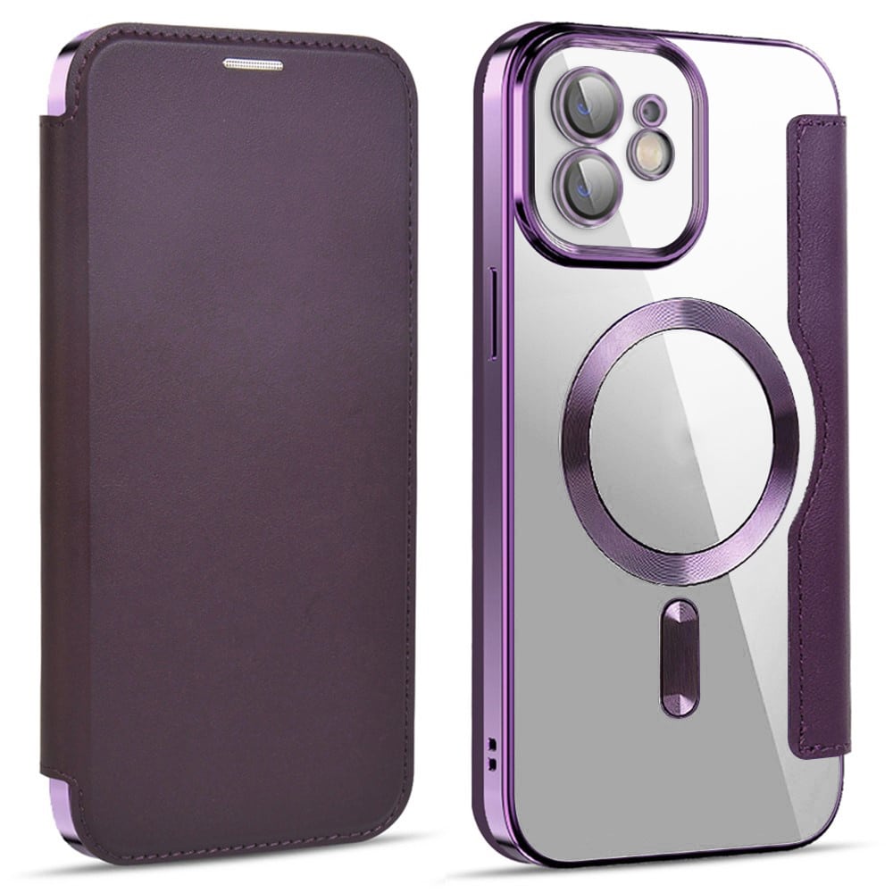 Techsuit SmartMag Book - θήκη για Apple iPhone 12 - Μωβ - Image 2