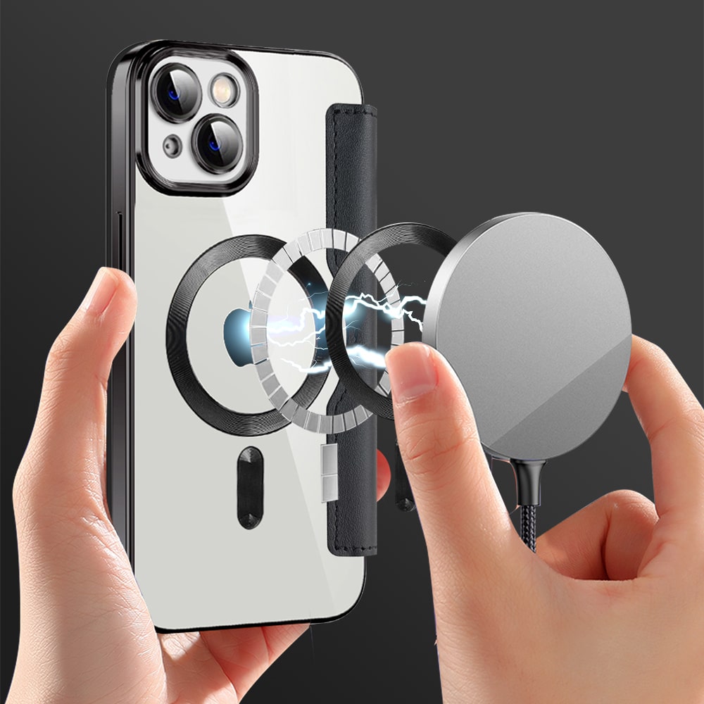 Techsuit SmartMag Book - θήκη για Apple iPhone 14 - Μαύρο - Image 6
