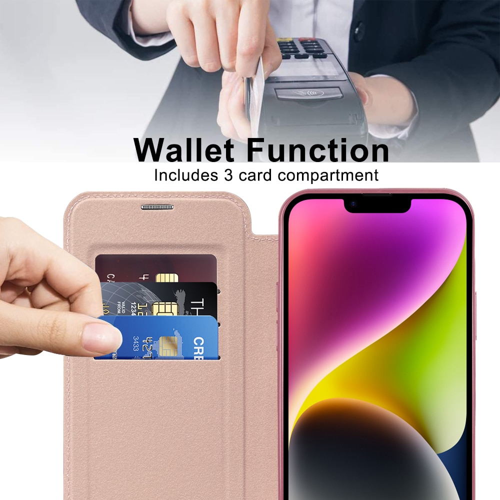 Techsuit SmartMag Book - θήκη για Apple iPhone 14 - Ροζ - Image 5