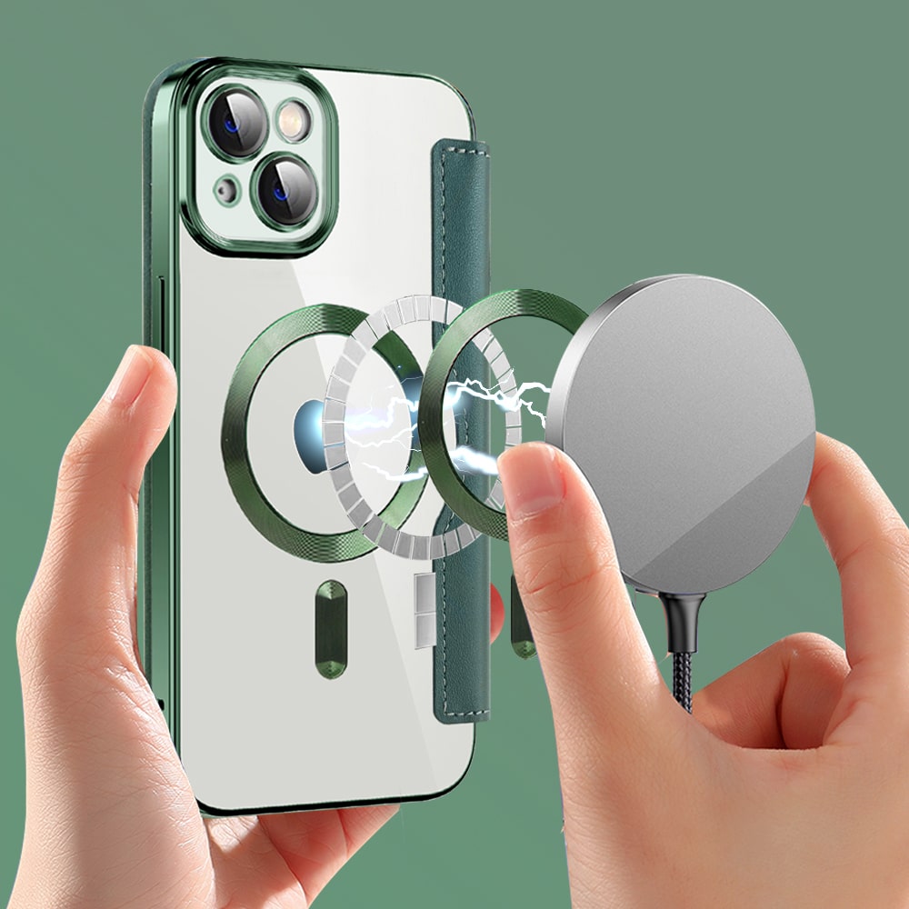 Techsuit SmartMag Book - θήκη για Apple iPhone 14 - Πράσινο - Image 6