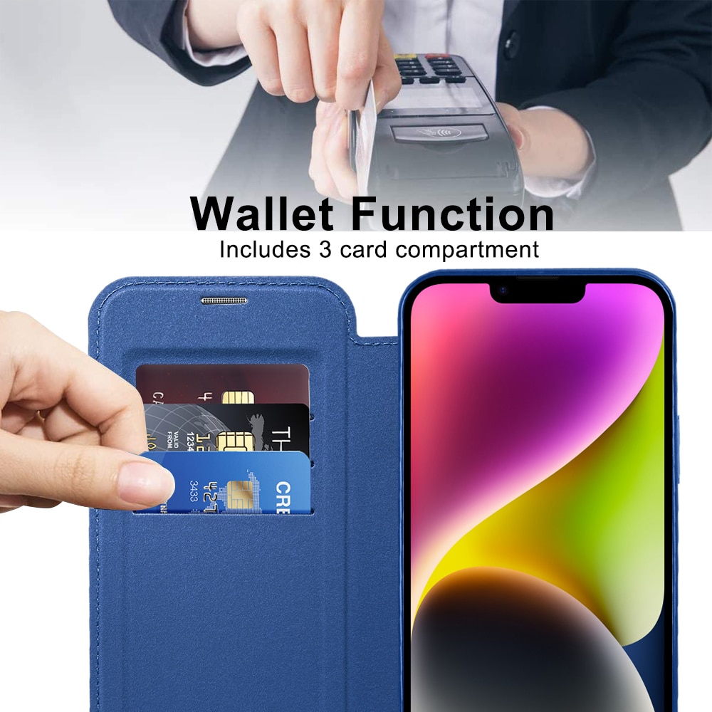 Techsuit SmartMag Book - θήκη για Apple iPhone 14 - Μπλε - Image 5