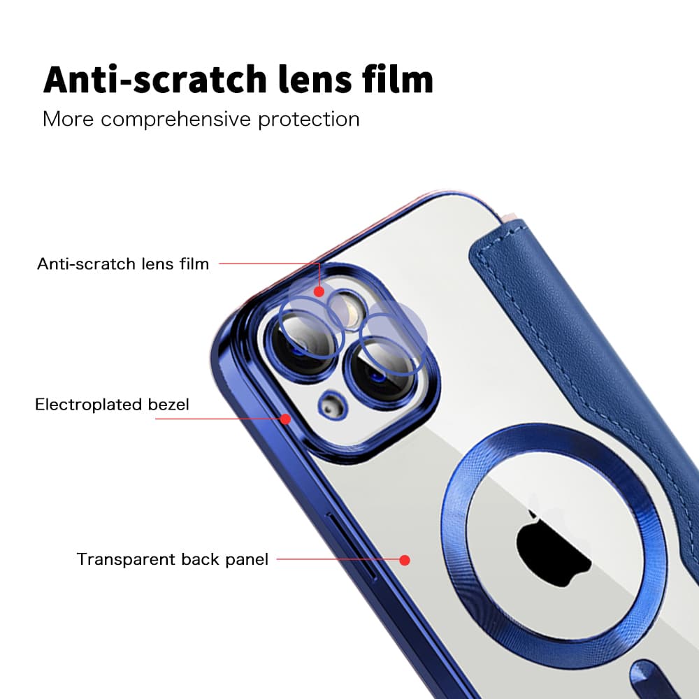 Techsuit SmartMag Book - θήκη για Apple iPhone 14 - Μπλε - Image 3