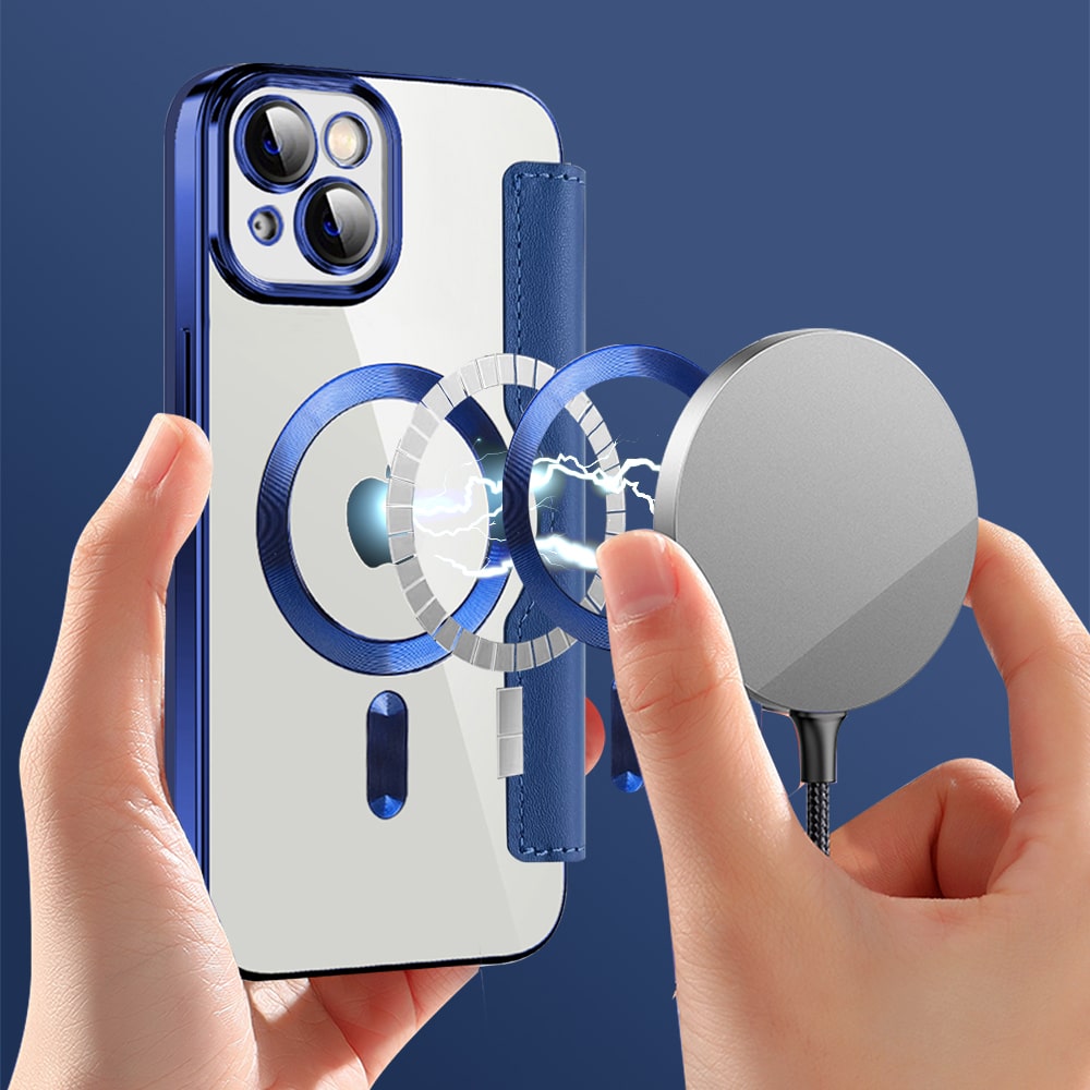 Techsuit SmartMag Book - θήκη για Apple iPhone 14 - Μπλε - Image 6