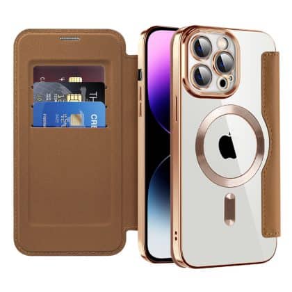 Techsuit SmartMag Book - θήκη για Apple iPhone 14 Pro Max - Καφέ