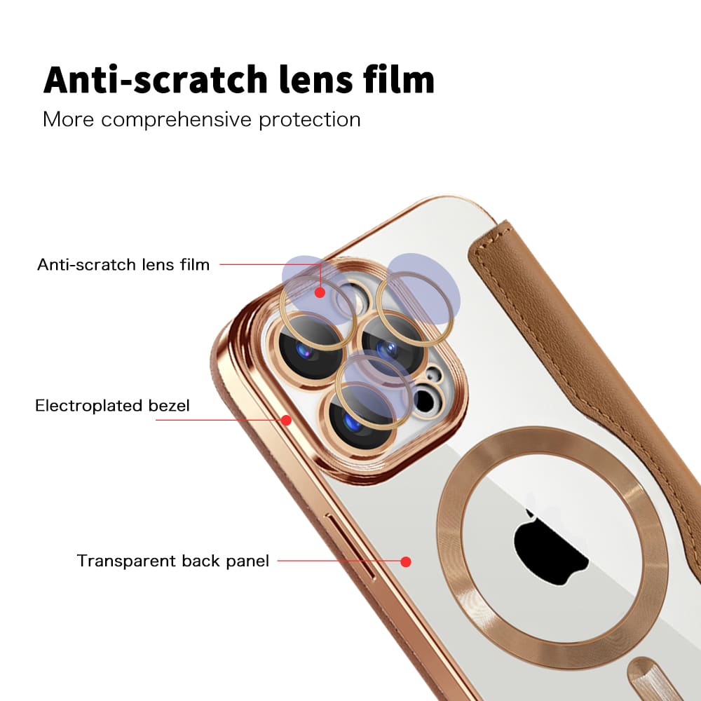 Techsuit SmartMag Book - θήκη για Apple iPhone 15 Pro Max - Καφέ - Image 3