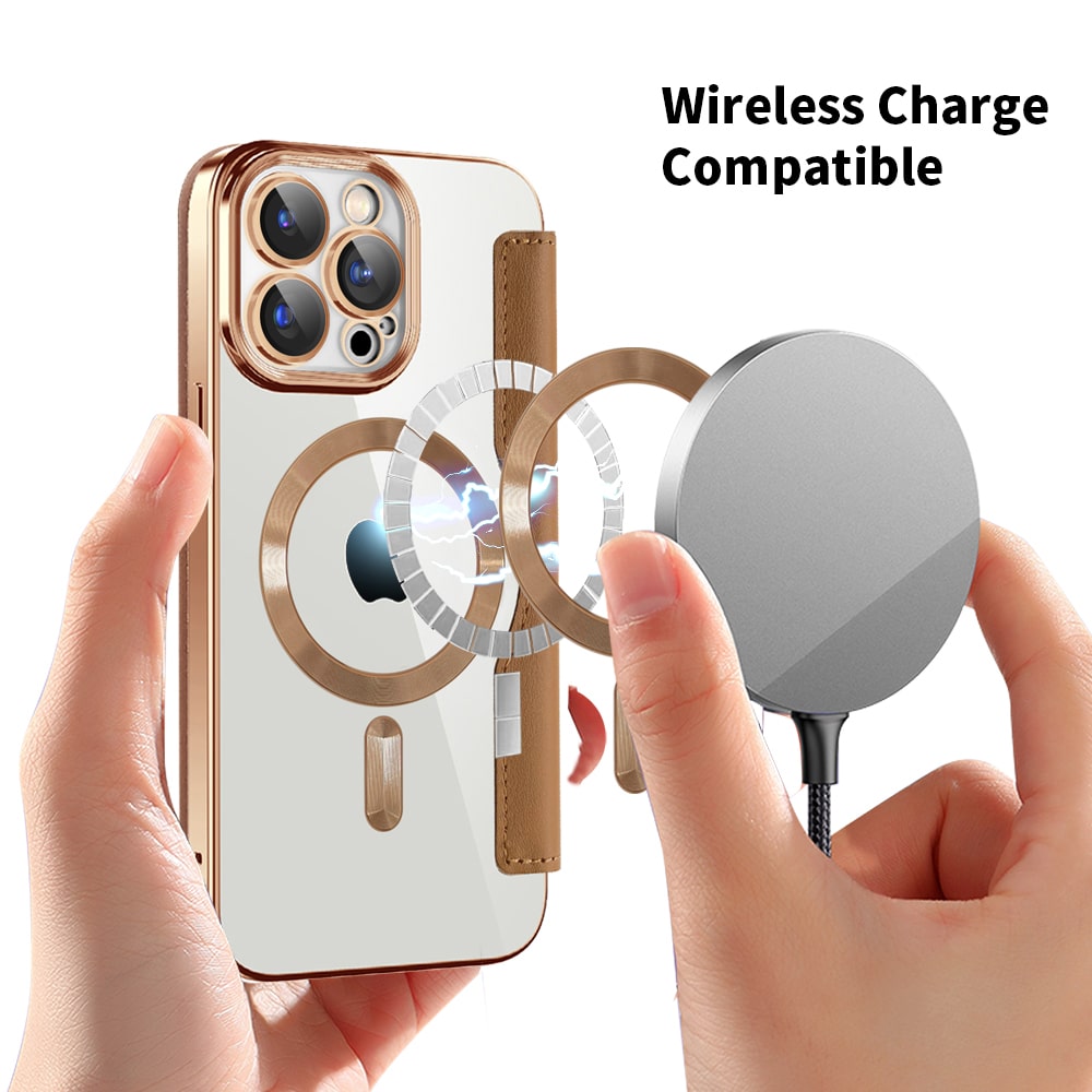 Techsuit SmartMag Book - θήκη για Apple iPhone 15 Pro Max - Καφέ - Image 6