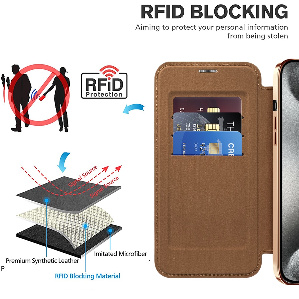 Techsuit SmartMag Book - θήκη για Apple iPhone 15 Pro Max - Καφέ - Image 4