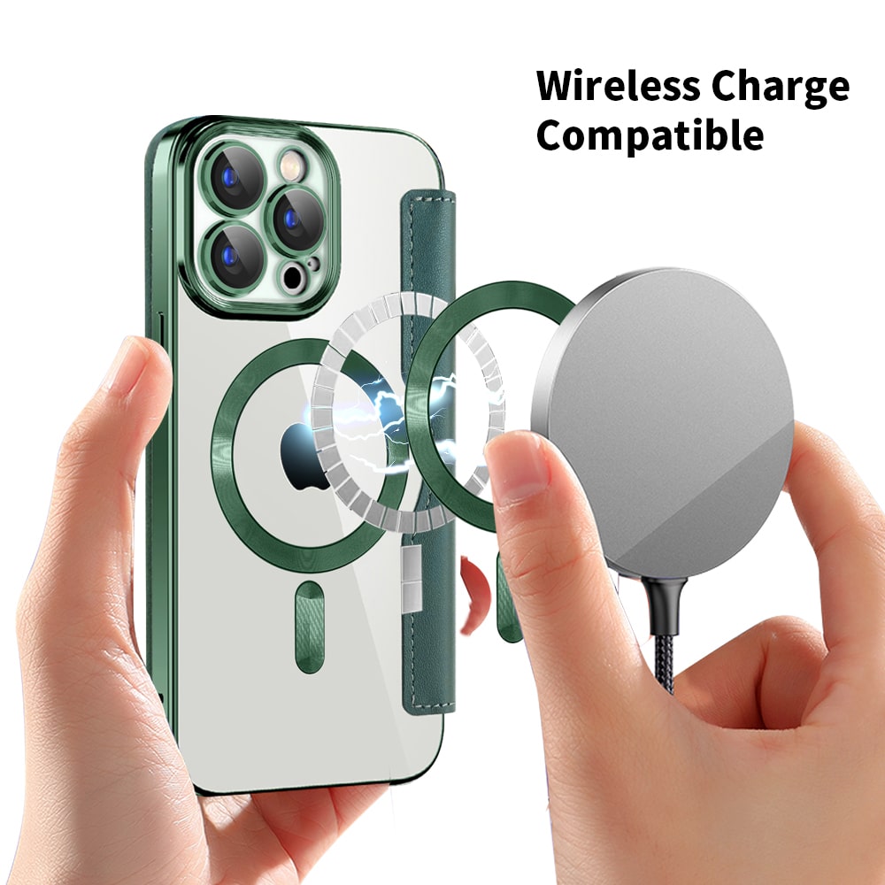 Techsuit SmartMag Book - θήκη για Apple iPhone 15 Pro Max - Πράσινο - Image 6