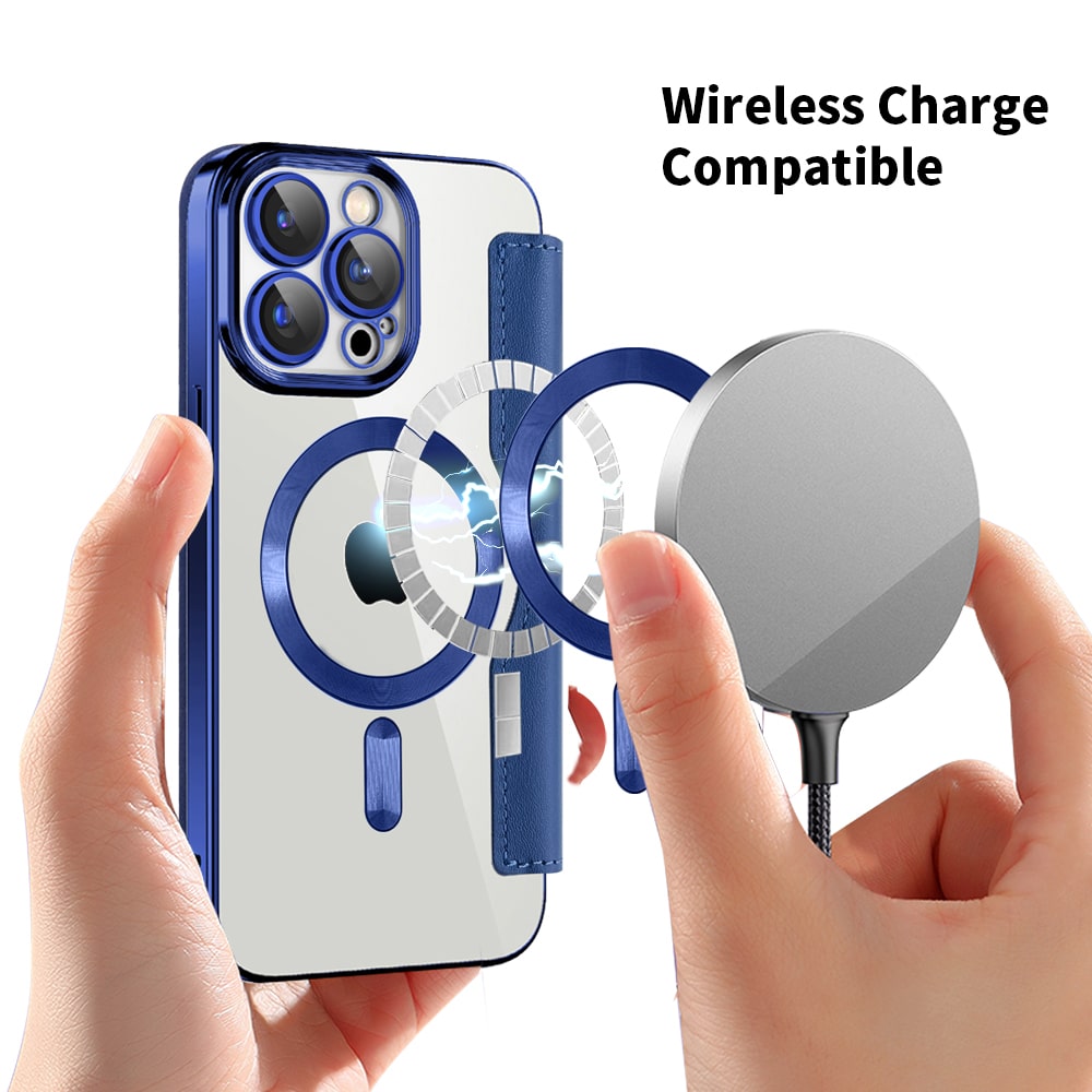 Techsuit SmartMag Book - θήκη για Apple iPhone 15 Pro Max - Μπλε - Image 6