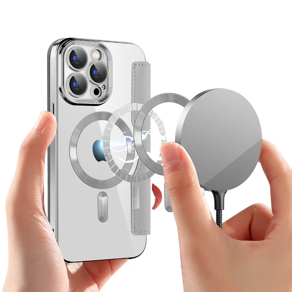 Techsuit SmartMag Book - θήκη για Apple iPhone 15 Pro Max - Γκρι - Image 6
