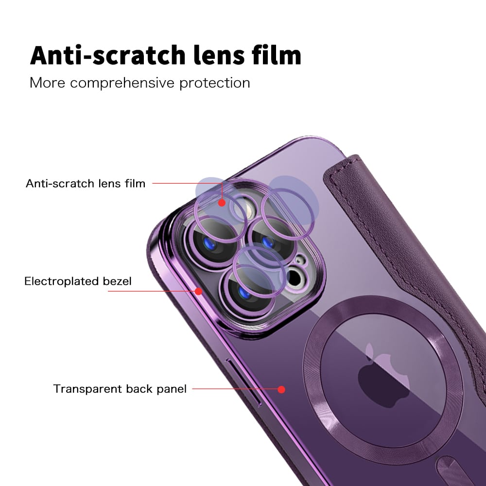 Techsuit SmartMag Book - θήκη για Apple iPhone 15 Pro Max - Μωβ - Image 3