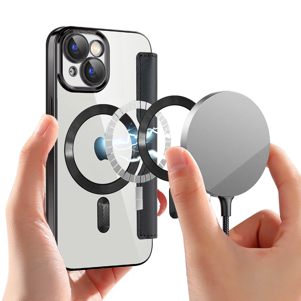 Techsuit SmartMag Book - θήκη για Apple iPhone 15 - Μαύρο - Image 6