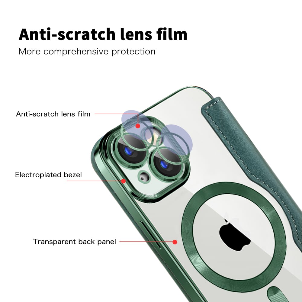 Techsuit SmartMag Book - θήκη για Apple iPhone 15 - Πράσινο - Image 3