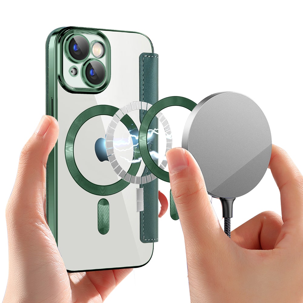 Techsuit SmartMag Book - θήκη για Apple iPhone 15 - Πράσινο - Image 6