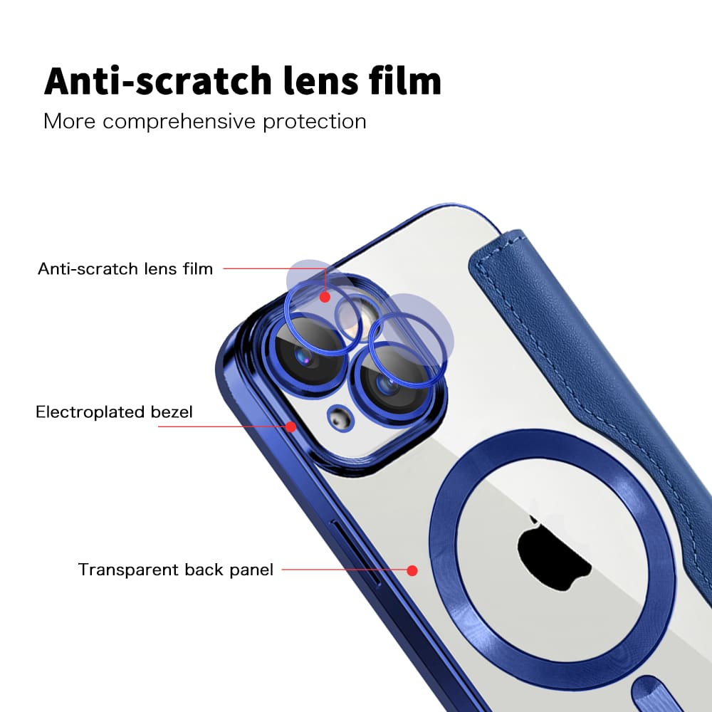 Techsuit SmartMag Book - θήκη για Apple iPhone 15 - Μπλε - Image 3