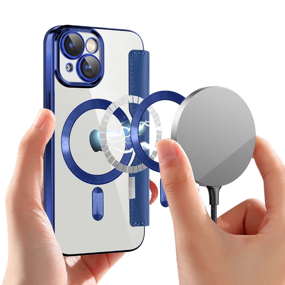 Techsuit SmartMag Book - θήκη για Apple iPhone 15 - Μπλε - Image 6