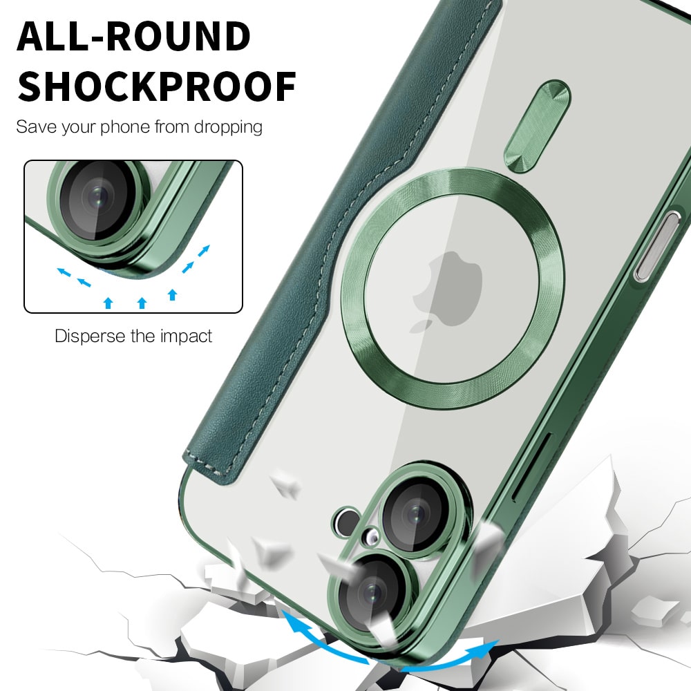 Techsuit SmartMag Book - θήκη για Apple iPhone 16 - Πράσινο - Image 4