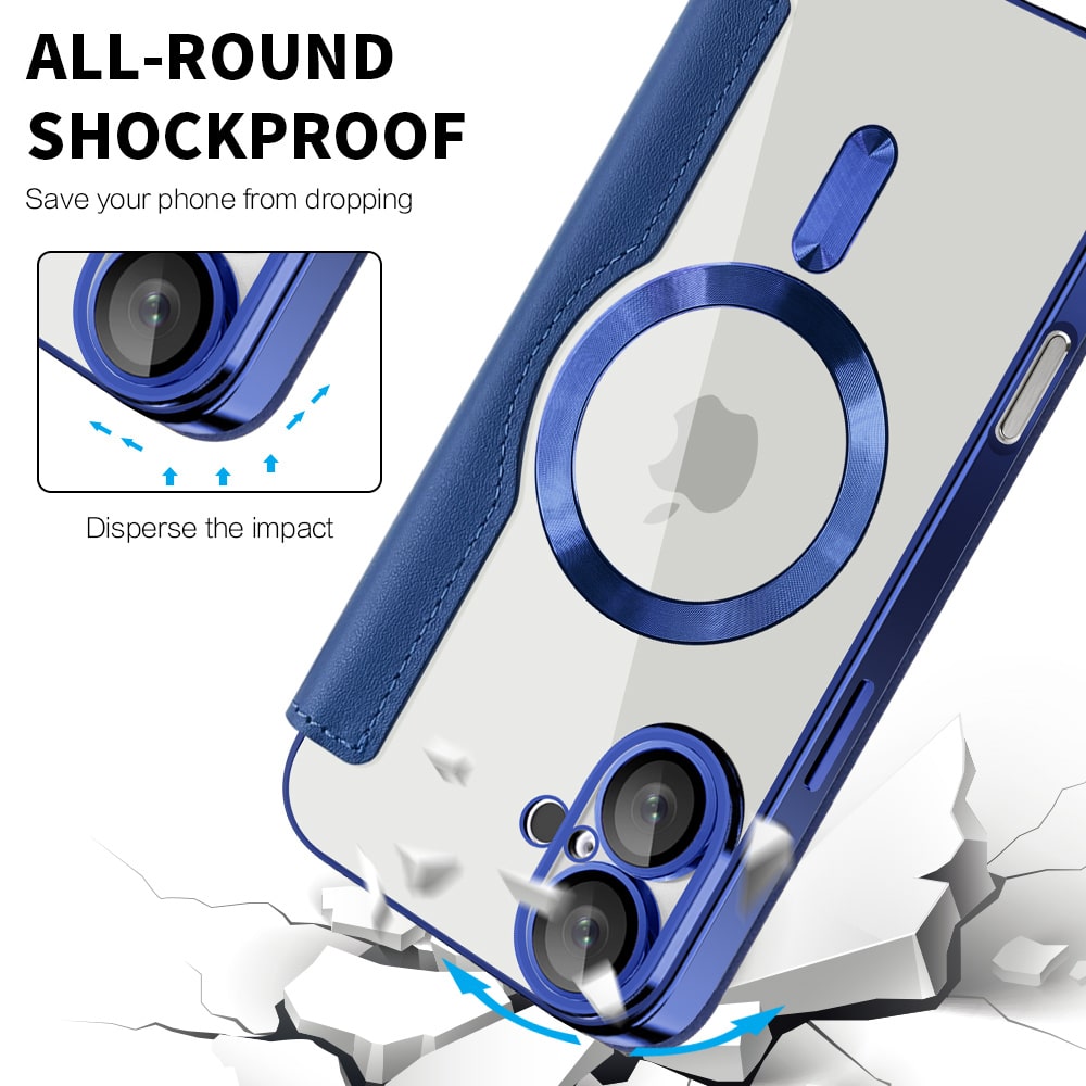 Techsuit SmartMag Book - θήκη για Apple iPhone 16 - Μπλε - Image 4