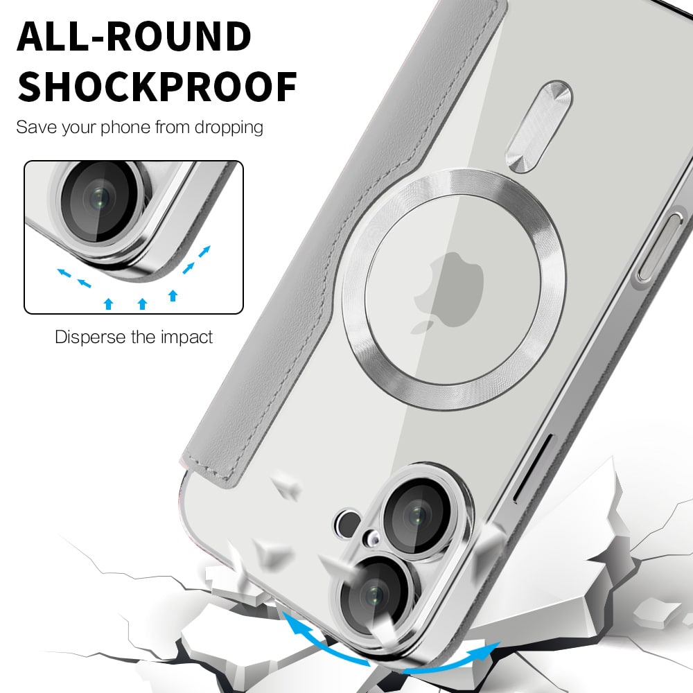 Techsuit SmartMag Book - θήκη για Apple iPhone 16 - Γκρι - Image 4