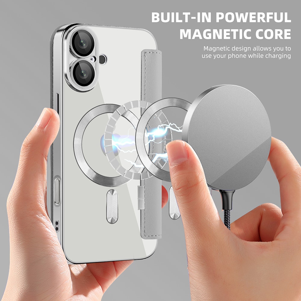 Techsuit SmartMag Book - θήκη για Apple iPhone 16 - Γκρι - Image 6