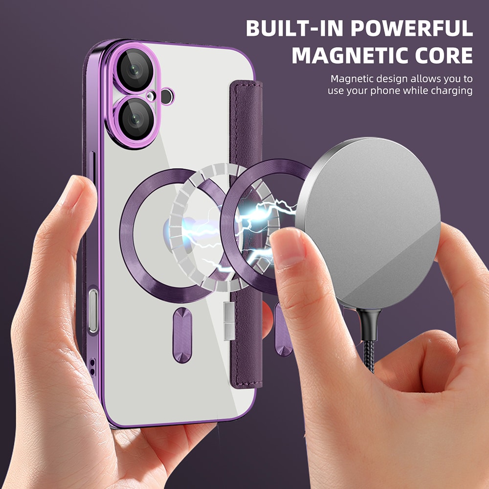 Techsuit SmartMag Book - θήκη για Apple iPhone 16 - Μωβ - Image 6