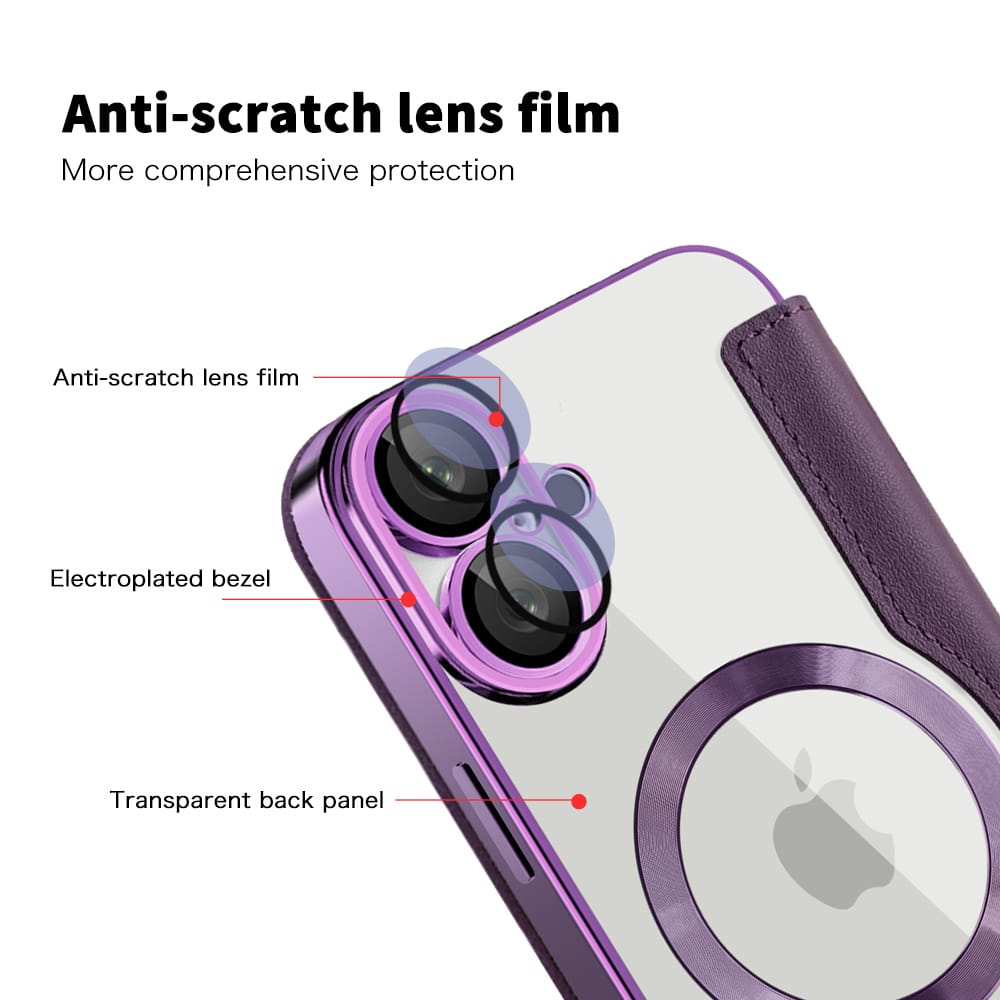Techsuit SmartMag Book - θήκη για Apple iPhone 16 - Μωβ - Image 3