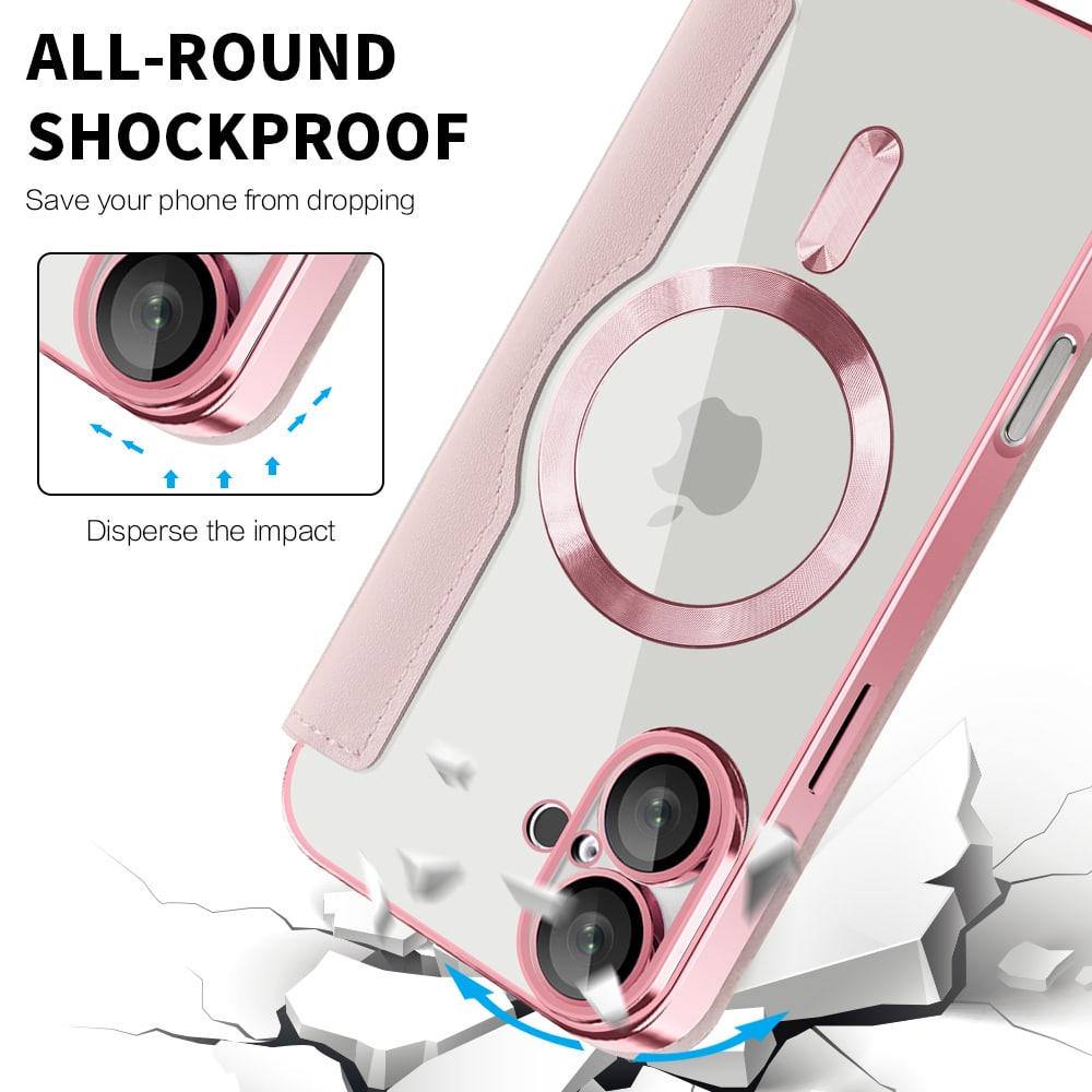 Techsuit SmartMag Book - θήκη για Apple iPhone 16 Plus - Ροζ - Image 4