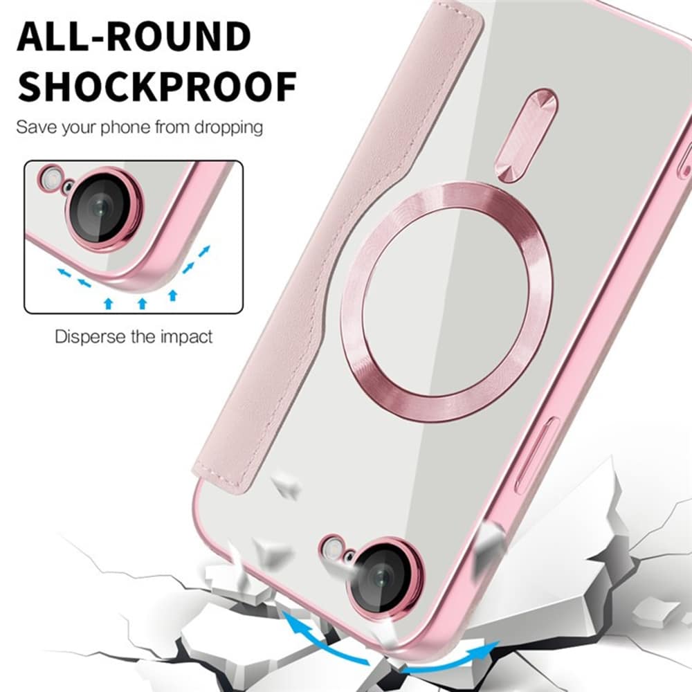 Techsuit SmartMag Book - θήκη για Apple iPhone 16e - Ροζ - Image 3